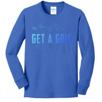 Funny Golfer Golfing Golf Get A Grip Golf Gift Kids Long Sleeve Shirt