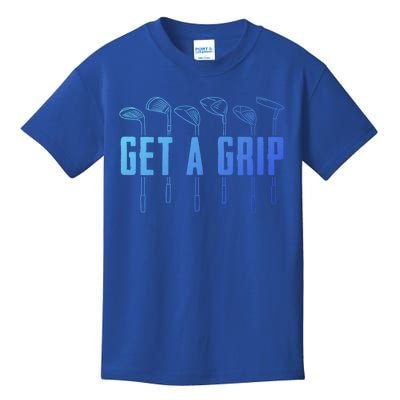 Funny Golfer Golfing Golf Get A Grip Golf Gift Kids T-Shirt