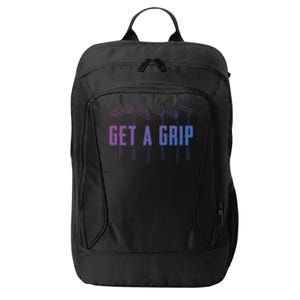 Funny Golfer Golfing Golf Get A Grip Golf Gift City Backpack