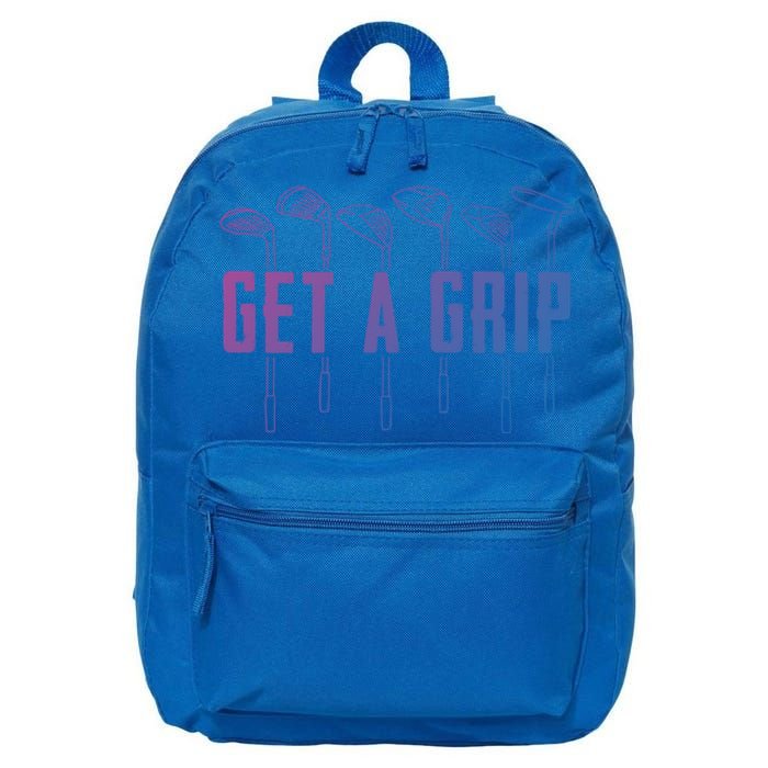 Funny Golfer Golfing Golf Get A Grip Golf Gift 16 in Basic Backpack