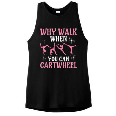 Funny Gymnastics Gymnast Gift For Girl Women Cool Cartwheel Ladies PosiCharge Tri-Blend Wicking Tank