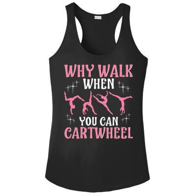 Funny Gymnastics Gymnast Gift For Girl Women Cool Cartwheel Ladies PosiCharge Competitor Racerback Tank