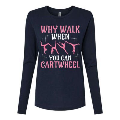 Funny Gymnastics Gymnast Gift For Girl Women Cool Cartwheel Womens Cotton Relaxed Long Sleeve T-Shirt