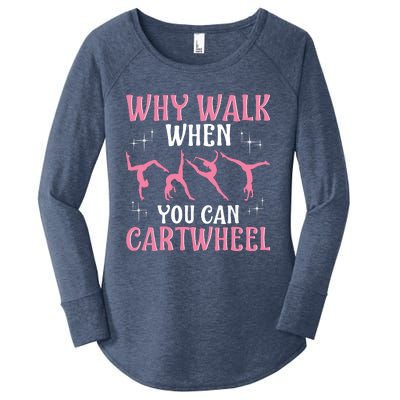 Funny Gymnastics Gymnast Gift For Girl Women Cool Cartwheel Women's Perfect Tri Tunic Long Sleeve Shirt