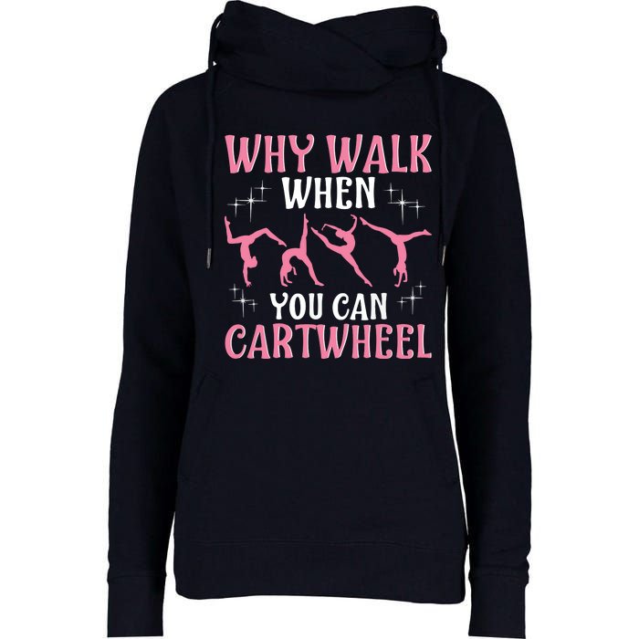 Funny Gymnastics Gymnast Gift For Girl Women Cool Cartwheel Womens Funnel Neck Pullover Hood