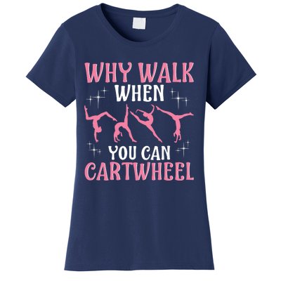 Funny Gymnastics Gymnast Gift For Girl Women Cool Cartwheel Women's T-Shirt