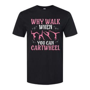 Funny Gymnastics Gymnast Gift For Girl Women Cool Cartwheel Softstyle CVC T-Shirt