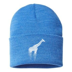 Funny Giraffe Gift Zoo Animal Giraffe Lover Gift Giraffe Print Gift Sustainable Knit Beanie