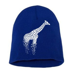 Funny Giraffe Gift Zoo Animal Giraffe Lover Gift Giraffe Print Gift Short Acrylic Beanie