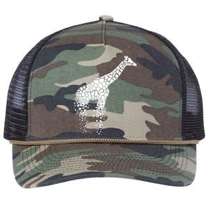 Funny Giraffe Gift Zoo Animal Giraffe Lover Gift Giraffe Print Gift Retro Rope Trucker Hat Cap