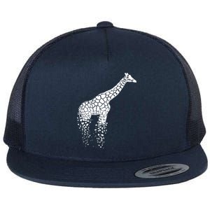 Funny Giraffe Gift Zoo Animal Giraffe Lover Gift Giraffe Print Gift Flat Bill Trucker Hat