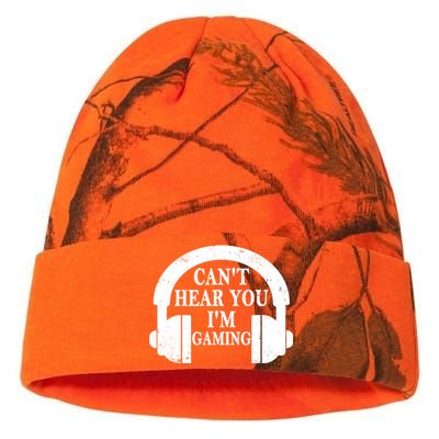 Funny Gamer Gift Headset Can't Hear You I'm Gaming Vintage Gift Kati Licensed 12" Camo Beanie