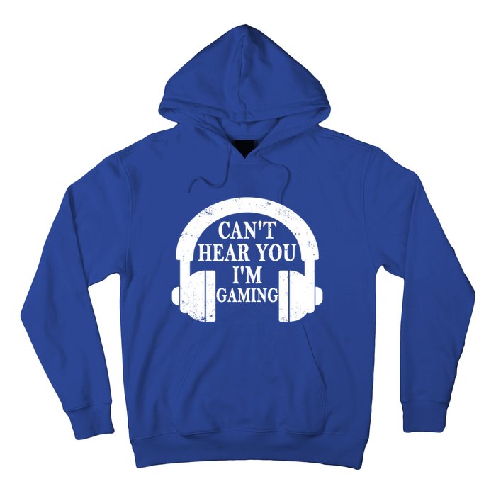 Funny Gamer Gift Headset Can't Hear You I'm Gaming Vintage Gift Hoodie