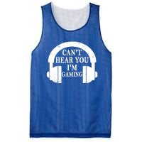 Funny Gamer Gift Headset Can't Hear You I'm Gaming Vintage Gift Mesh Reversible Basketball Jersey Tank