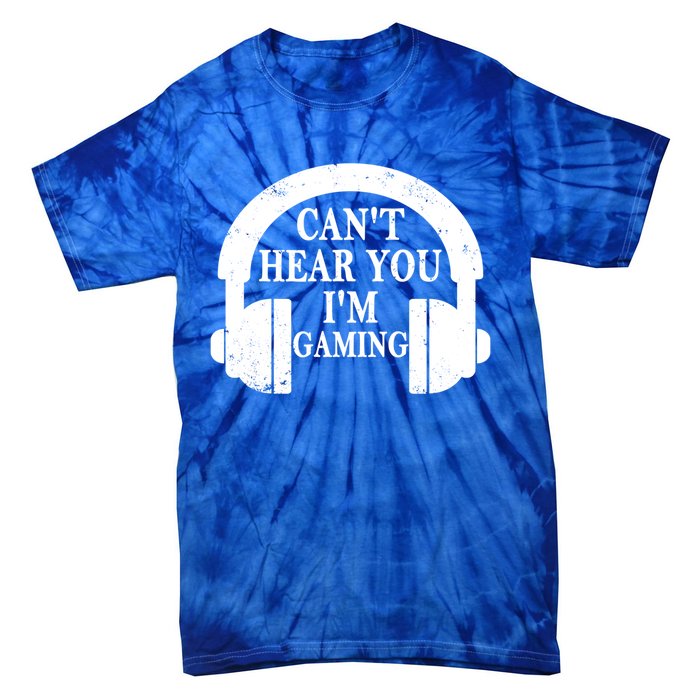 Funny Gamer Gift Headset Can't Hear You I'm Gaming Vintage Gift Tie-Dye T-Shirt