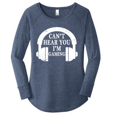 Funny Gamer Gift Headset Can't Hear You I'm Gaming Vintage Gift Women's Perfect Tri Tunic Long Sleeve Shirt