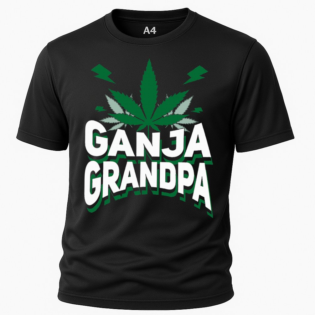 Funny Ganja Grandpa Weed Marijuana Performance Shirt