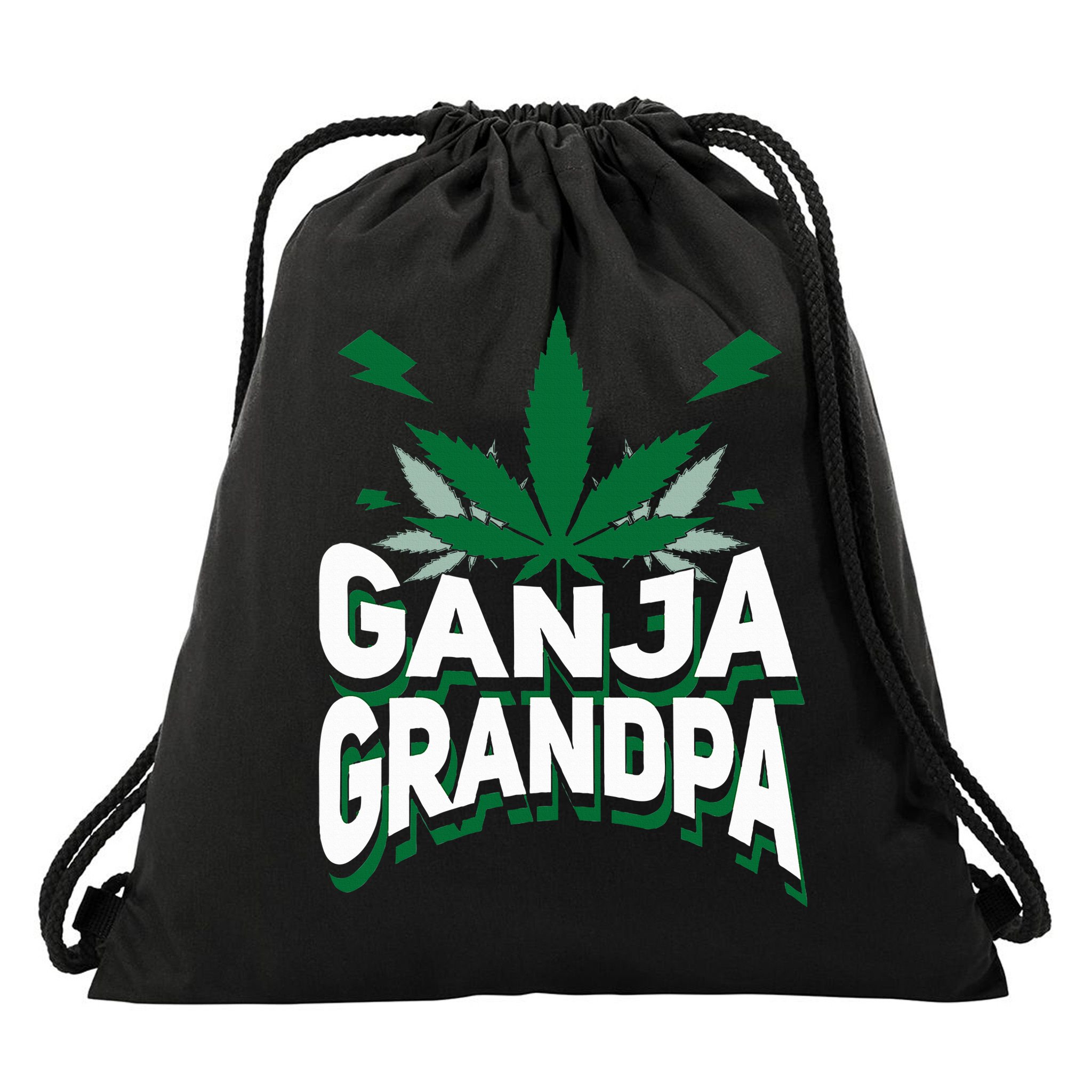 Funny Ganja Grandpa Weed Marijuana Drawstring Bag