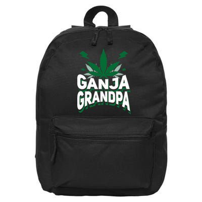 Funny Ganja Grandpa Weed Marijuana 16 in Basic Backpack