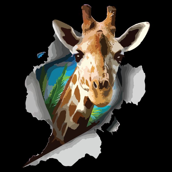 Funny Giraffe, Giraffe Lover Flexfit Unipanel Trucker Cap