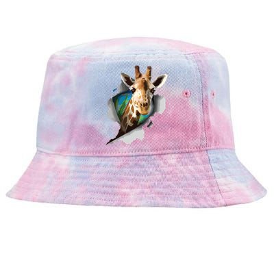 Funny Giraffe, Giraffe Lover Tie-Dyed Bucket Hat