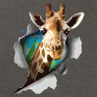 Funny Giraffe, Giraffe Lover Cotton Canvas Backpack