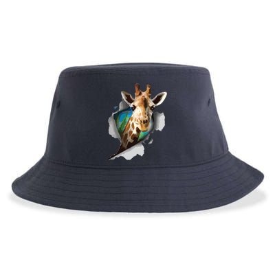 Funny Giraffe, Giraffe Lover Sustainable Bucket Hat