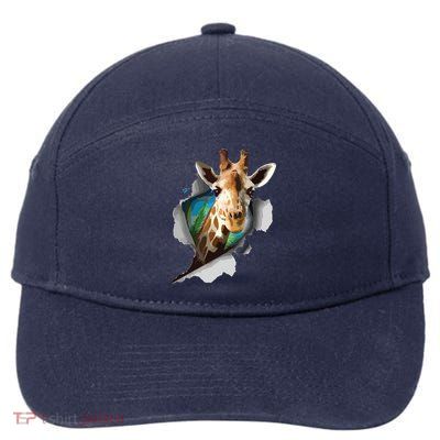 Funny Giraffe, Giraffe Lover 7-Panel Snapback Hat