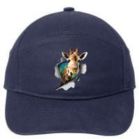 Funny Giraffe, Giraffe Lover 7-Panel Snapback Hat