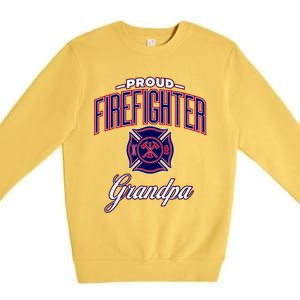 Firefighter Grandpa Gift Premium Crewneck Sweatshirt