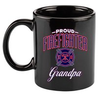 Firefighter Grandpa Gift 11oz C Handle Ceramic Mug