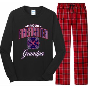 Firefighter Grandpa Gift Long Sleeve Pajama Set