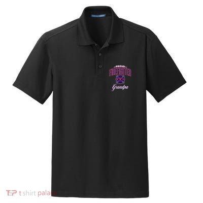 Firefighter Grandpa Gift Dry Zone Grid Polo