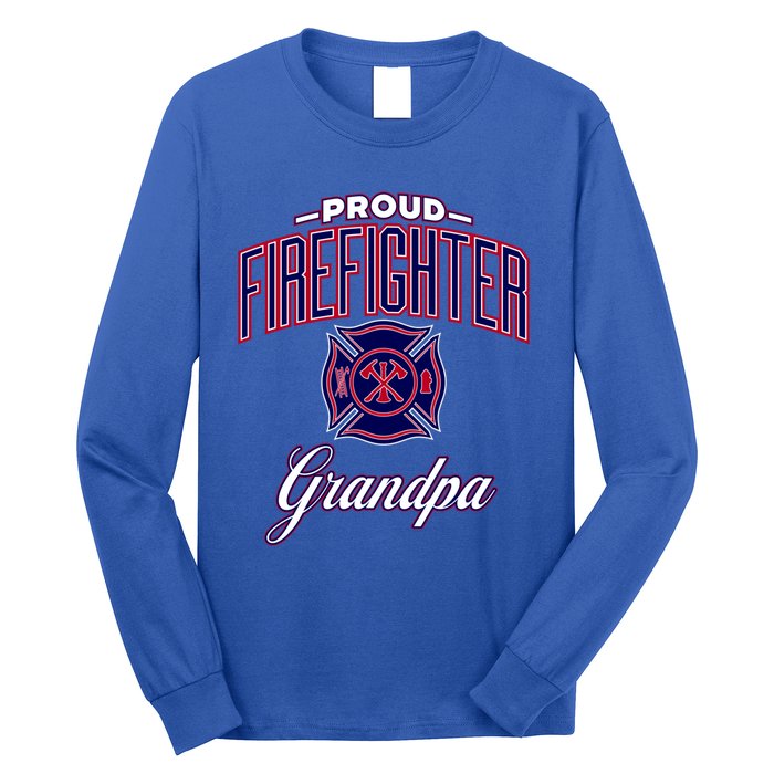 Firefighter Grandpa Gift Long Sleeve Shirt