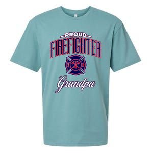 Firefighter Grandpa Gift Sueded Cloud Jersey T-Shirt