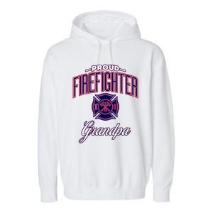 Firefighter Grandpa Gift Garment-Dyed Fleece Hoodie