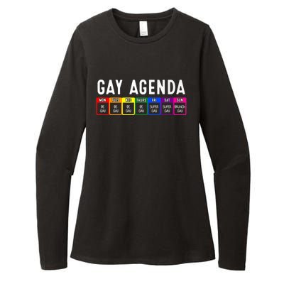 Funny Gay Gift Lgbt Pride Feminist Agenda Homo Great Gift Womens CVC Long Sleeve Shirt