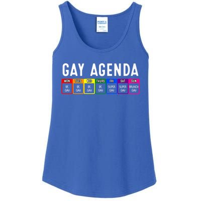 Funny Gay Gift Lgbt Pride Feminist Agenda Homo Great Gift Ladies Essential Tank