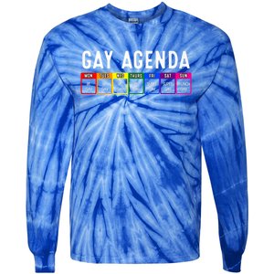 Funny Gay Gift Lgbt Pride Feminist Agenda Homo Great Gift Tie-Dye Long Sleeve Shirt