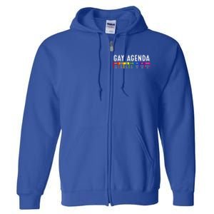 Funny Gay Gift Lgbt Pride Feminist Agenda Homo Great Gift Full Zip Hoodie