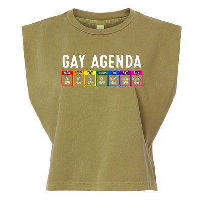 Funny Gay Gift Lgbt Pride Feminist Agenda Homo Great Gift Garment-Dyed Women's Muscle Tee