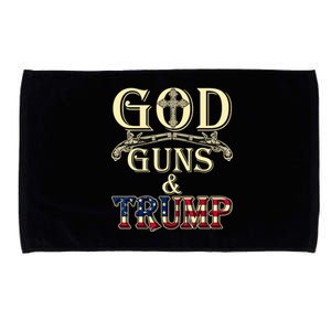 Funny God Guns And Trump 2nd Amendment Gift Microfiber Hand Towel