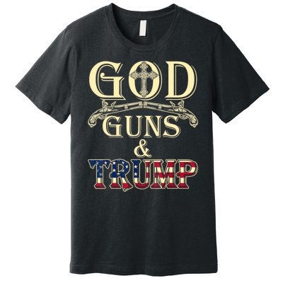 Funny God Guns And Trump 2nd Amendment Gift Premium T-Shirt