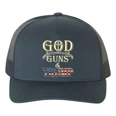 Funny God Guns And Trump 2nd Amendment Gift Yupoong Adult 5-Panel Trucker Hat