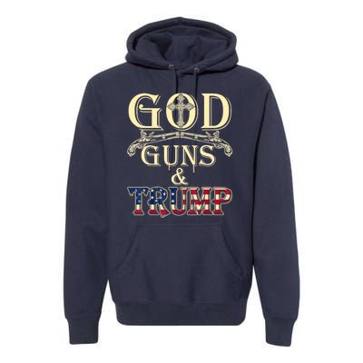 Funny God Guns And Trump 2nd Amendment Gift Premium Hoodie