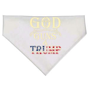 Funny God Guns And Trump 2nd Amendment Gift USA-Made Doggie Bandana