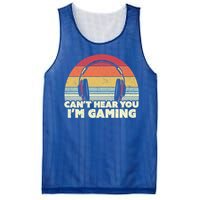 Funny Gamer Gift Idea Can't Hear You I'm Gaming Gift Mesh Reversible Basketball Jersey Tank