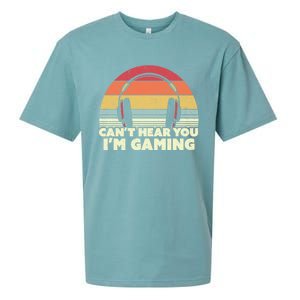 Funny Gamer Gift Idea Can't Hear You I'm Gaming Gift Sueded Cloud Jersey T-Shirt