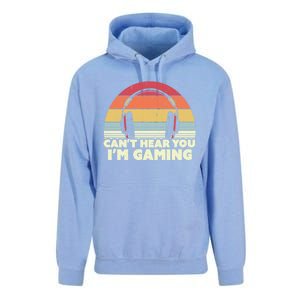 Funny Gamer Gift Idea Can't Hear You I'm Gaming Gift Unisex Surf Hoodie