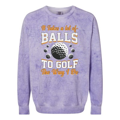 Funny Golf Gift For Golfer Colorblast Crewneck Sweatshirt